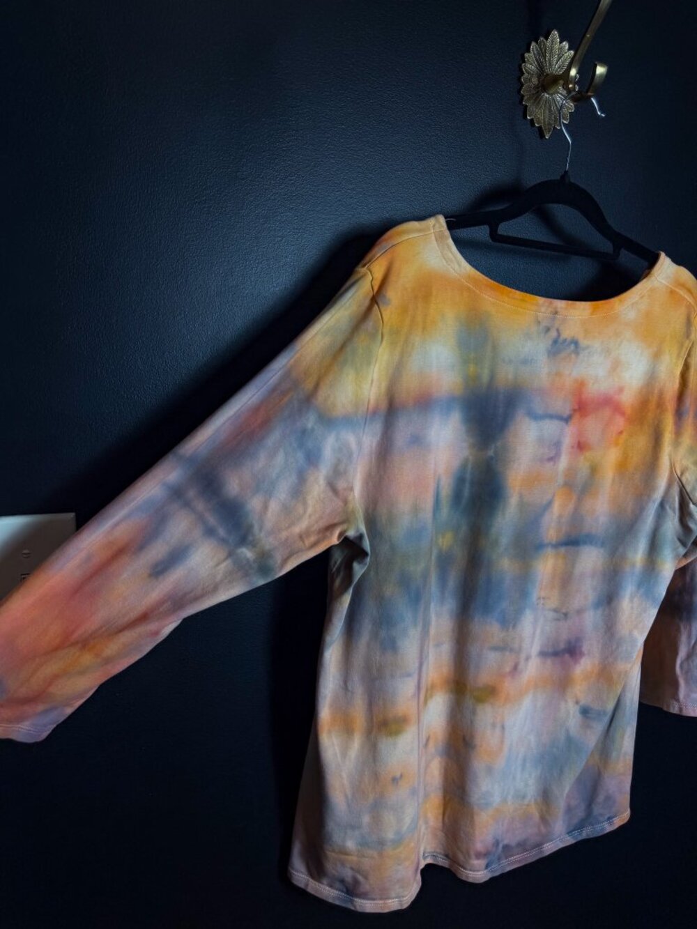 J.Jill Tie Dyed 3/4 Sleeve Top - Picture 6 of 7